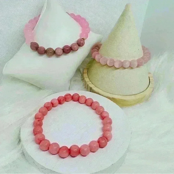 Pink Dream Beaded Bracelet Bundle Set 3 - Picture 1 of 7